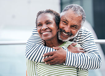 Couple smiling. Link to Life Stage Gift Planner Over Age 65 Situations. Couple smiling. Link to Life Stage Gift Planner Over Age 65 Situations.
